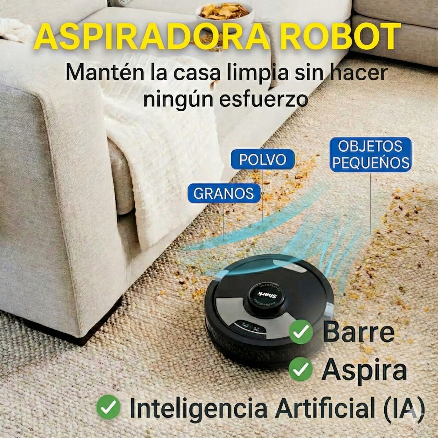 Robot Aspiradora con IA – Dustygo™
