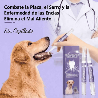 Gel reparador dental para mascotas